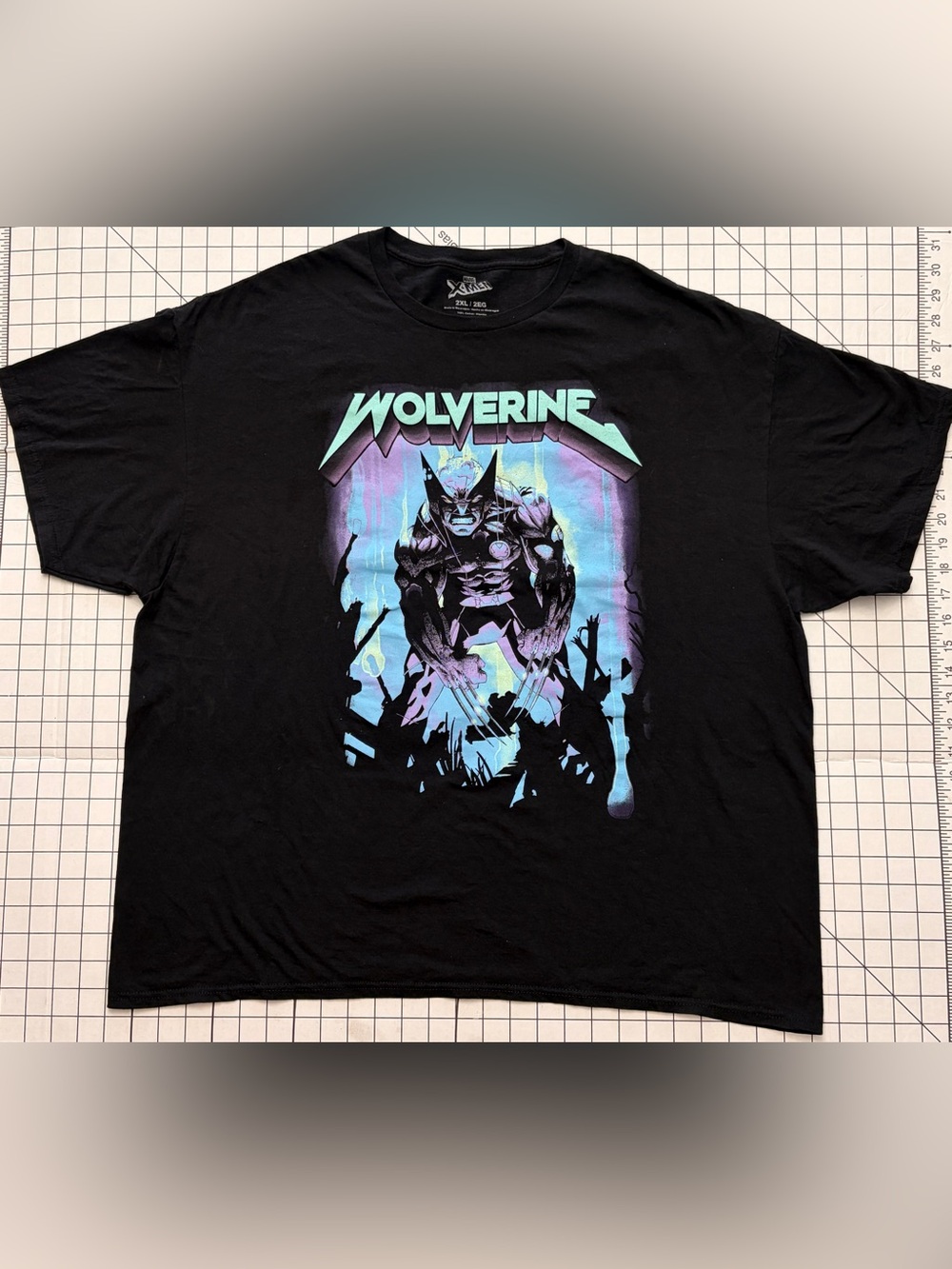 Marvel X-Men Wolverine T Shirt Mens 2XL Black Graphic Tee Comic Superhero
